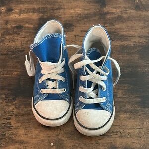 Toddler Converse All Stars Blue and White Classic High-Top Sneakers